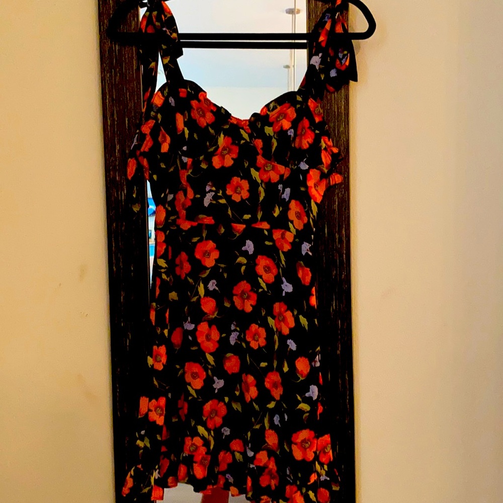 Forever 21 mini floral bustier dress
